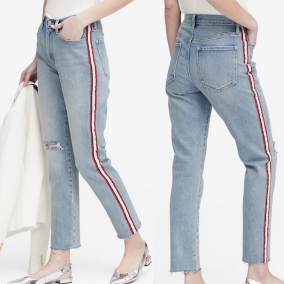 Banana Republic Denim - 4/$25 SALE Banana Republic High Rise Straight Stripe Jeans Limited Edition